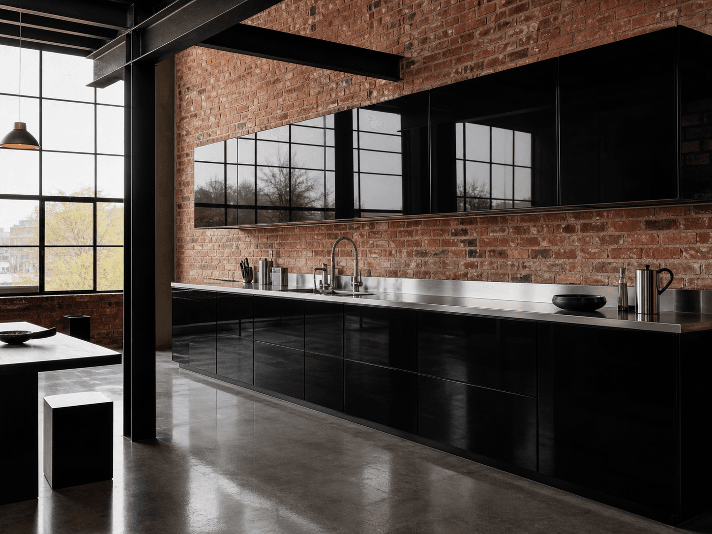 Downtown loft conversion — photographed kitchen