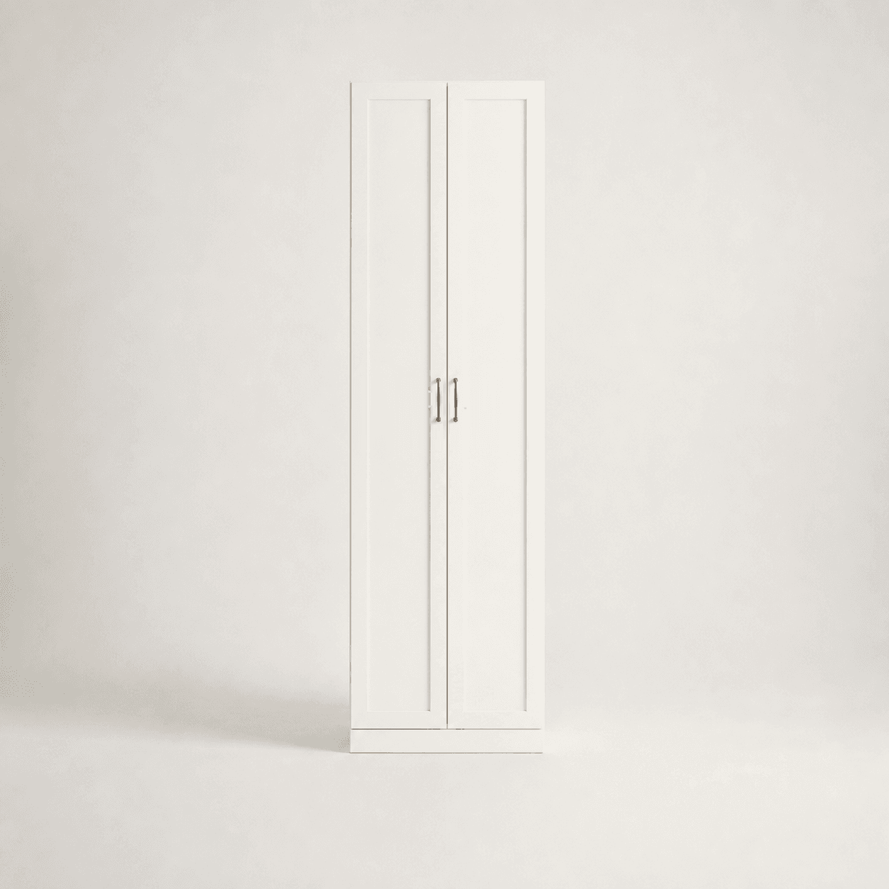 Full-height pantry cabinet — studio view, off-white matte finish