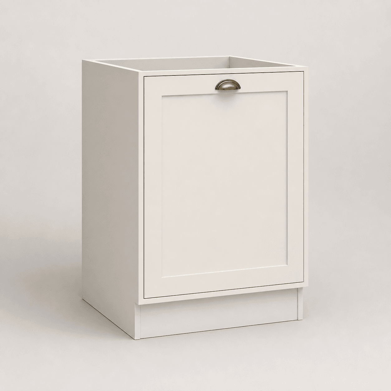 Shaker base cabinet — studio view, off-white matte finish